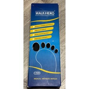 Walk Hero Medical Orthotic Insoles, designed for comfort and support men's 4-4.5